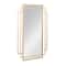 Hello Honey® 34.5" Gold Metal Wall Mirror with Reclaimed Wood Border